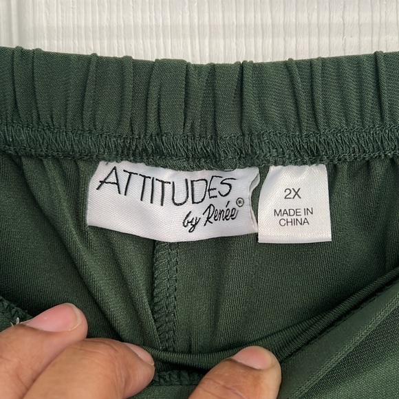 Attitudes by Renee Green pants - Womens 2x - Picture 4 of 4